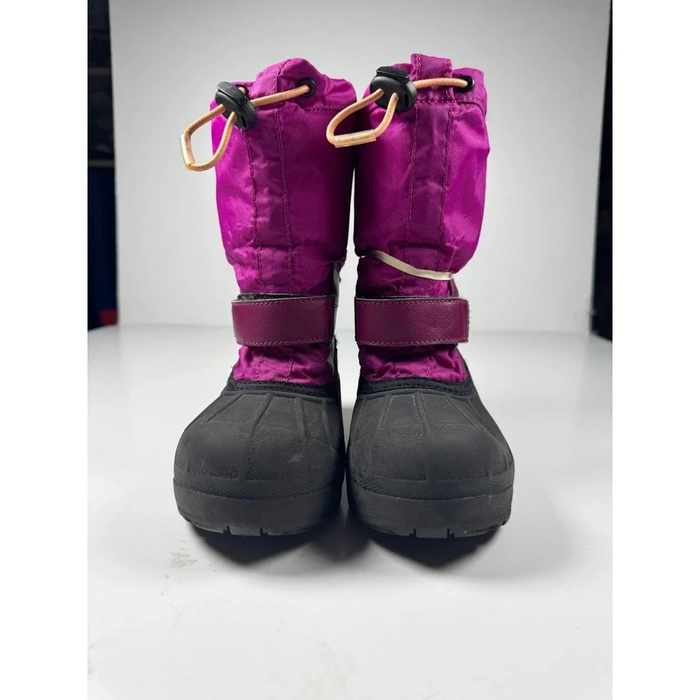 Columbia‎ Powderbug Forty BY1324-665 Girls 1 Pink Mid Calf Waterproof Snow Boots